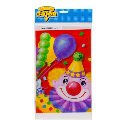Скатерть Клоун с шарами 140х180см