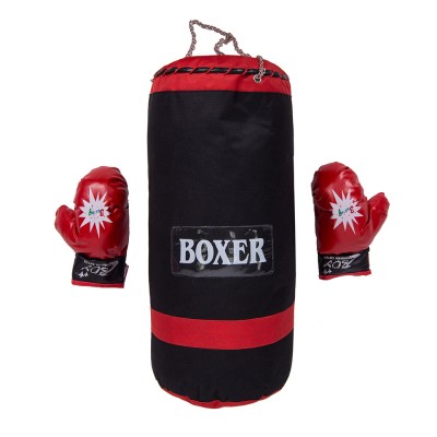Боксерский мешок с перчатками 55х25х25 см