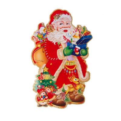 Двухстороннее декоративное панно Дед Мороз 90 см