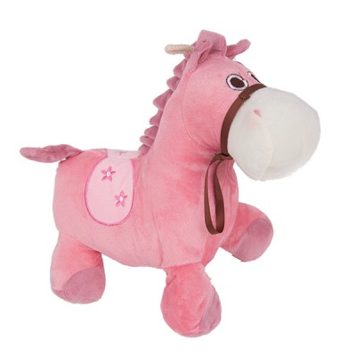 Лошадка 70 см светло-розовая