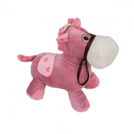 Лошадка 70 см темно-розовая