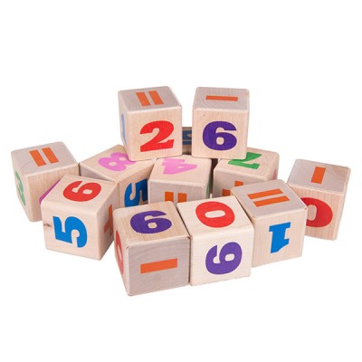 Кубики с цифрами 12 шт