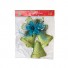 Новогоднее украшение Колокольчик с цветком 40 см