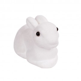 Новогоднее украшение Кролик белый 12х23 см