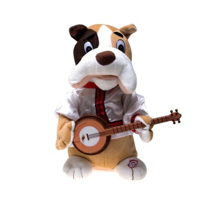 Мягкая музыкальная игрушка Пёс с банджо, 27см