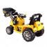 Трактор для катания с ковшом  желтый 70х120х50 см