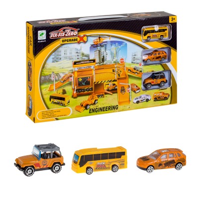 Игровой набор Гараж с металлическими машинами 3 шт