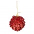 Набор новогодних шаров Шишки 3 шт 8 см (цвет красный)