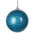 Набор новогодних шаров 6 шт 8 см  (цвет голубой)