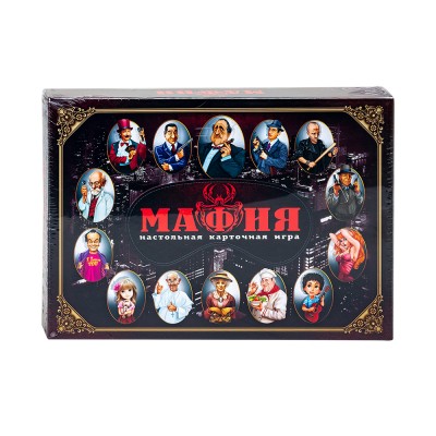 Карточная игра «Мафия» с масками в коробке