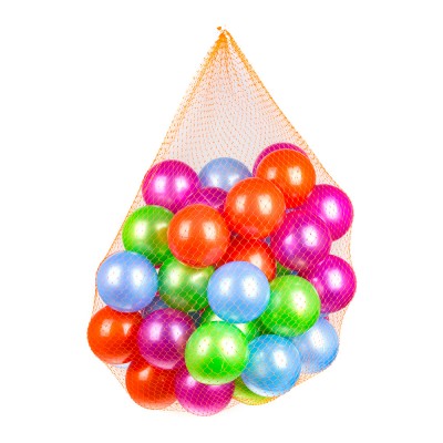 Набор цветных шаров для детских забав 8 см (50 шт в сетке)