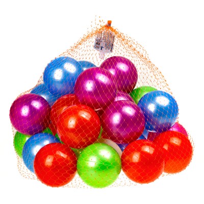 Набор шариков для детских забав диам. 8 см (30 шт в сетке)