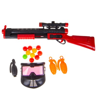 Оружие с набором (пули-шары, маска, граната)