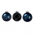 Набор новогодних шаров 6 шт 10 см  ( цвет синий)