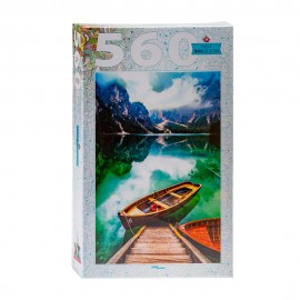 Пазл 560 деталей  "Италия  Озеро Брайес"