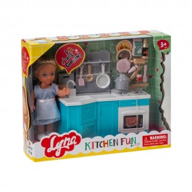 Кукла 12 см с набором аксессуаров Весёлая кухня