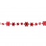Новогоднее украшение Бусы-снежинки  26 мм*2,7 м (красный)