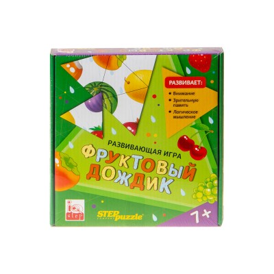 Развивающая игра "Фруктовый дождик. Тримино"