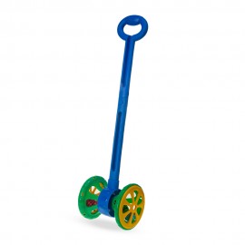 Каталка "Веселые колёсики" с шариками (сине-зелёная)