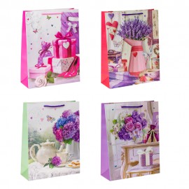 Пакет подарочный Лаванда 31х40х12 см