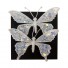 Новогоднее украшение Бабочки 2 шт  15,5 см (бел)