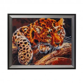 Алмазная мозаика Леопард 40х50 см