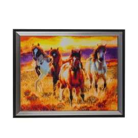 Алмазная мозаика Табун лошадей 40х50 см
