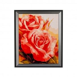 Рисование по номерам Розовые розы 40х50 см