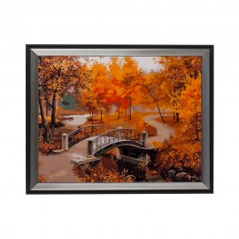 Рисование по номерам Осенний пейзаж с мостиком 40х50 см
