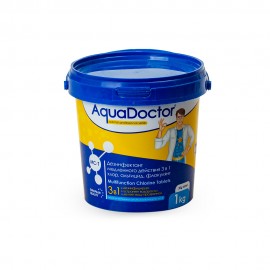 Средство по уходу за водой в бассейне Аквадоктор MC-T хлор 3-в-1 длит.дейс 1кг/2