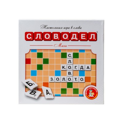 Игра настольная "Словодел Мини" картонный белый