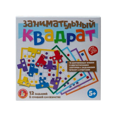 Игра головоломка деревянная "Занимательный квадрат"