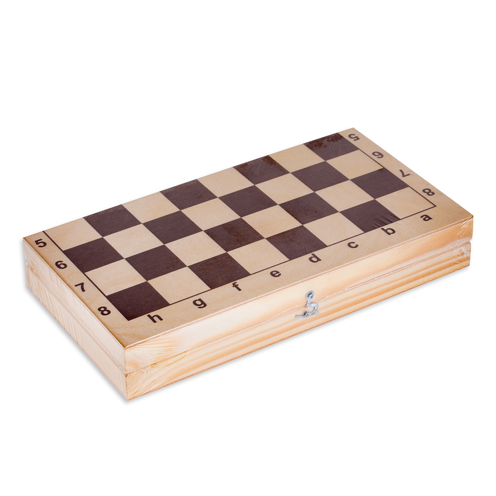 Игра настольная Шахматы и шашки (деревянная коробка, пласт.фигуры, поле 29х29см) арт.03879